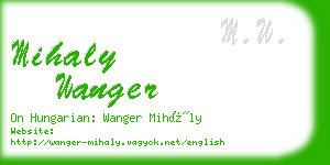 mihaly wanger business card